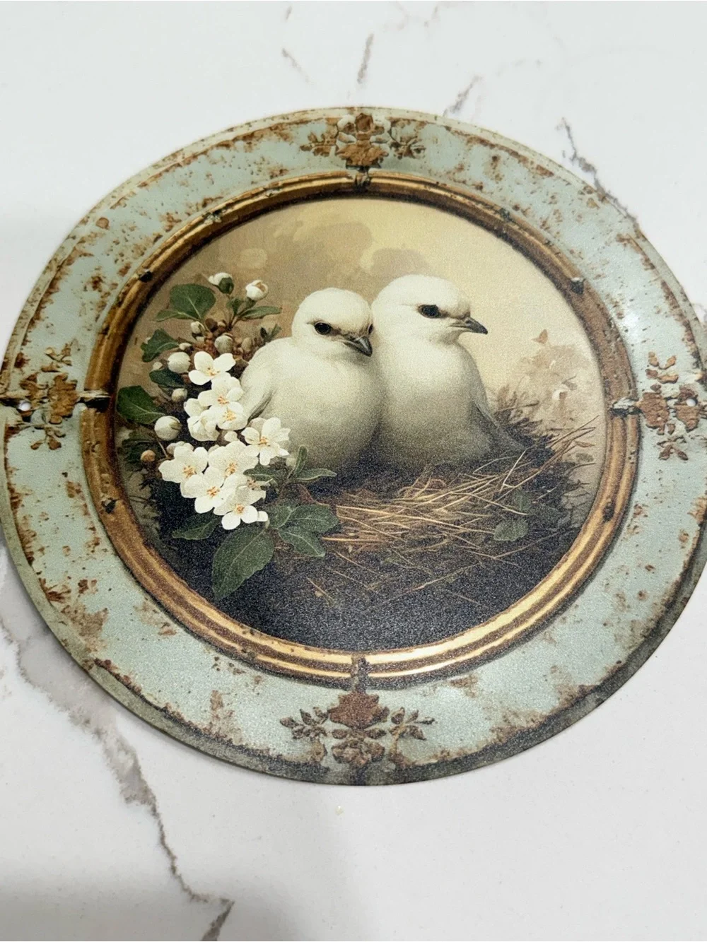 Vintage Farmhouse Wall Decor Signs Set of 2 Round 8